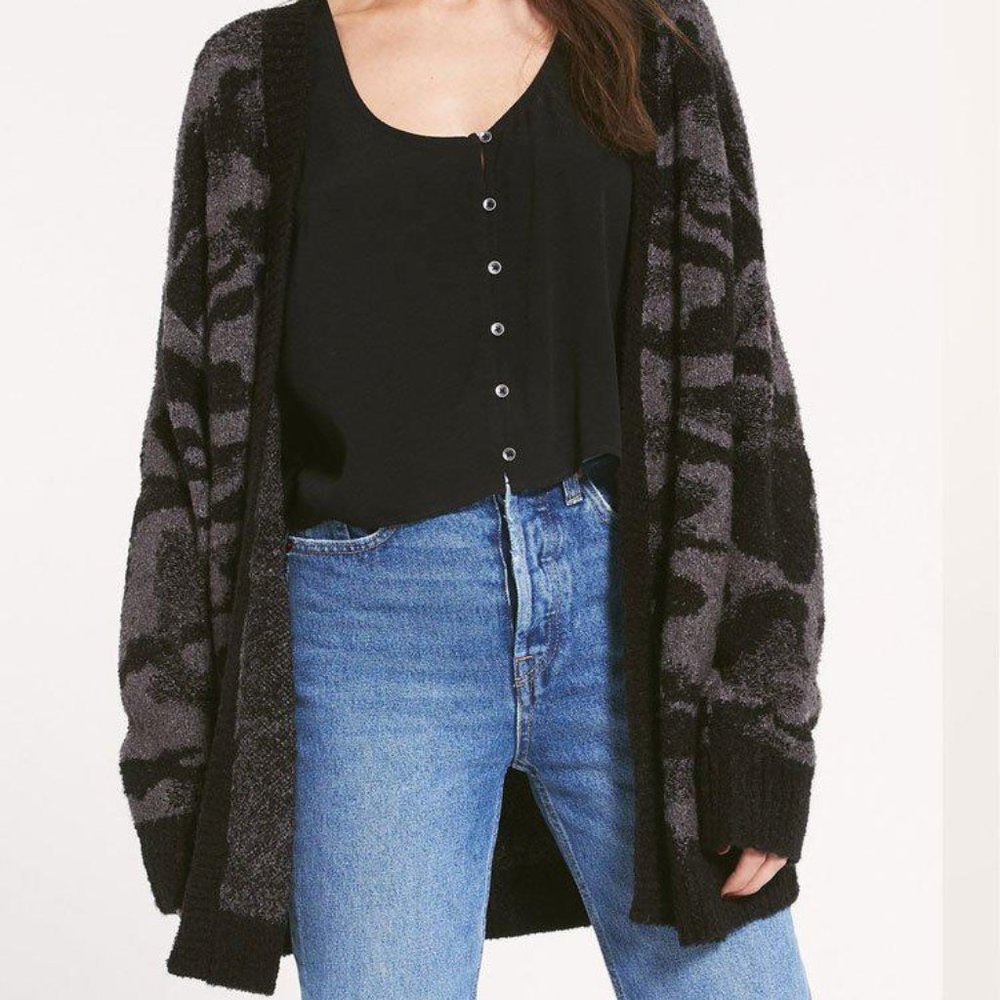 RAG POETS HOFFMAN CAMO CARDIGAN by Z SUPPLY - SMALL - NEW WITHOUT TAGS